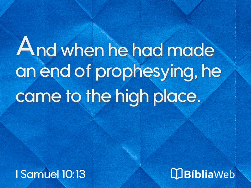 I Samuel 10:13 em imagem para compartilhar