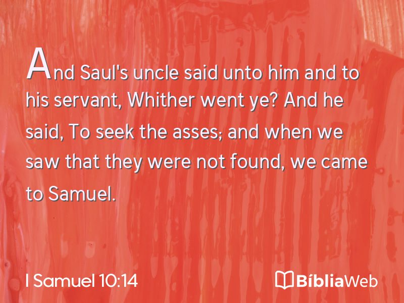 I Samuel 10:14 em imagem para compartilhar
