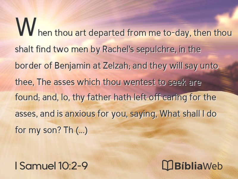 I Samuel 10:2-9 em imagem para compartilhar