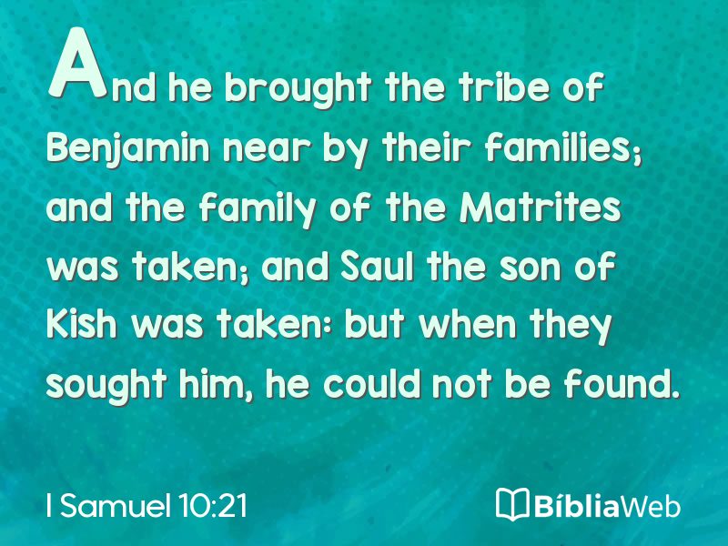 I Samuel 10:21 em imagem para compartilhar