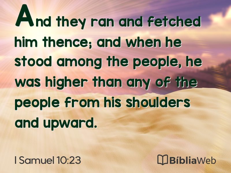 I Samuel 10:23 em imagem para compartilhar