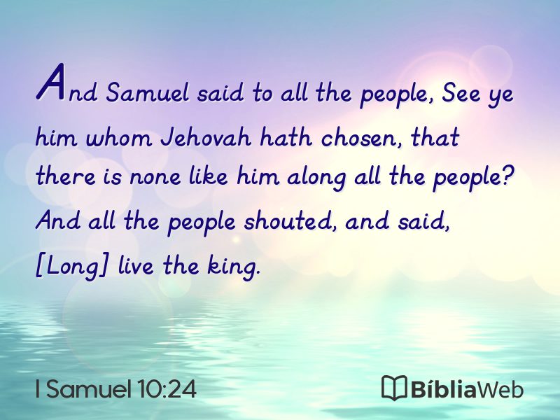 I Samuel 10:24 em imagem para compartilhar