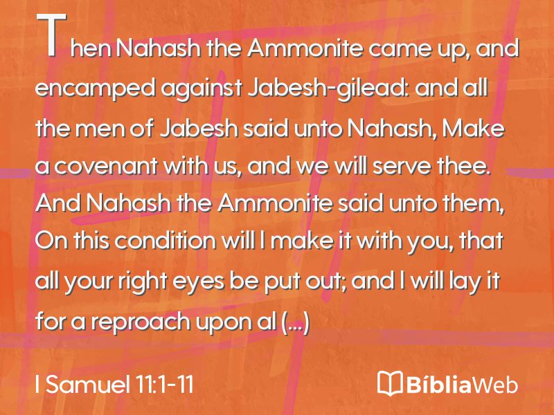 I Samuel 11:1-11 em imagem para compartilhar