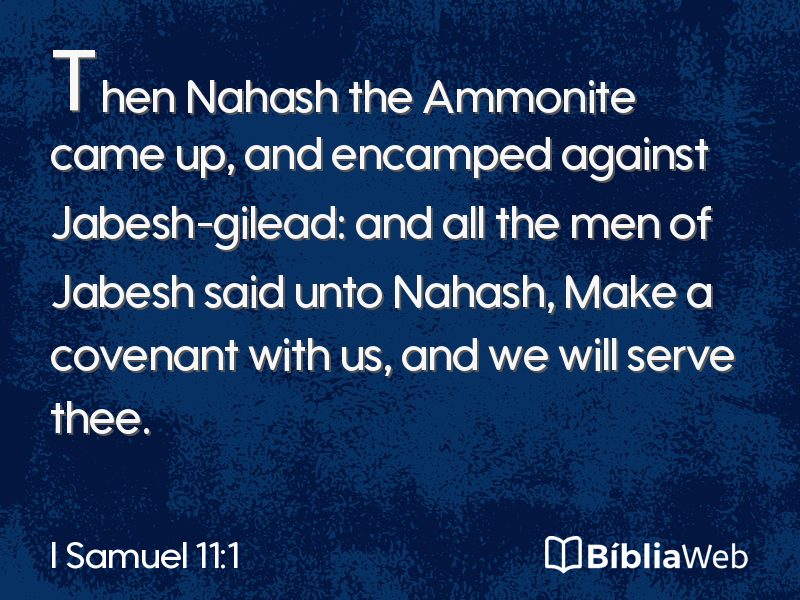 I Samuel 11:1 em imagem para compartilhar