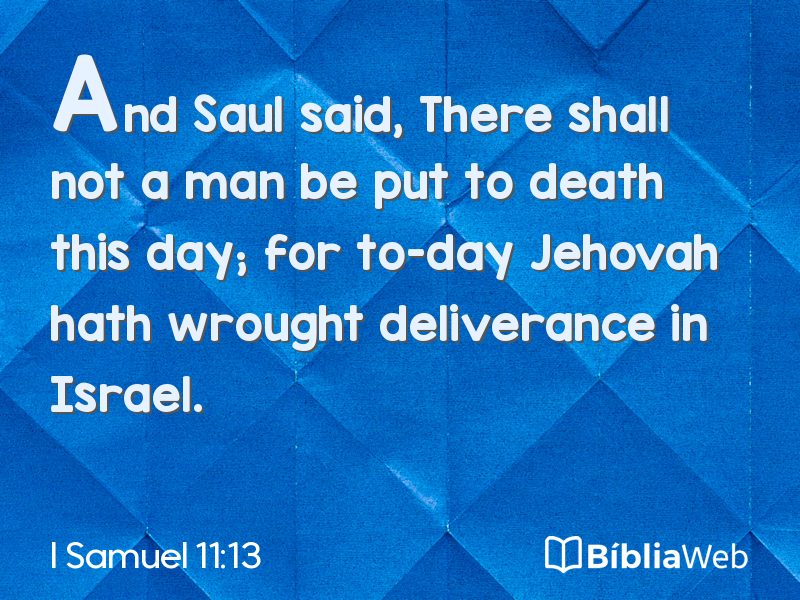 I Samuel 11:13 em imagem para compartilhar