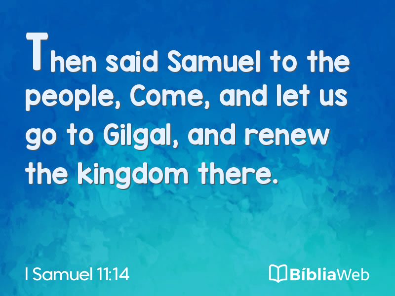 I Samuel 11:14 em imagem para compartilhar