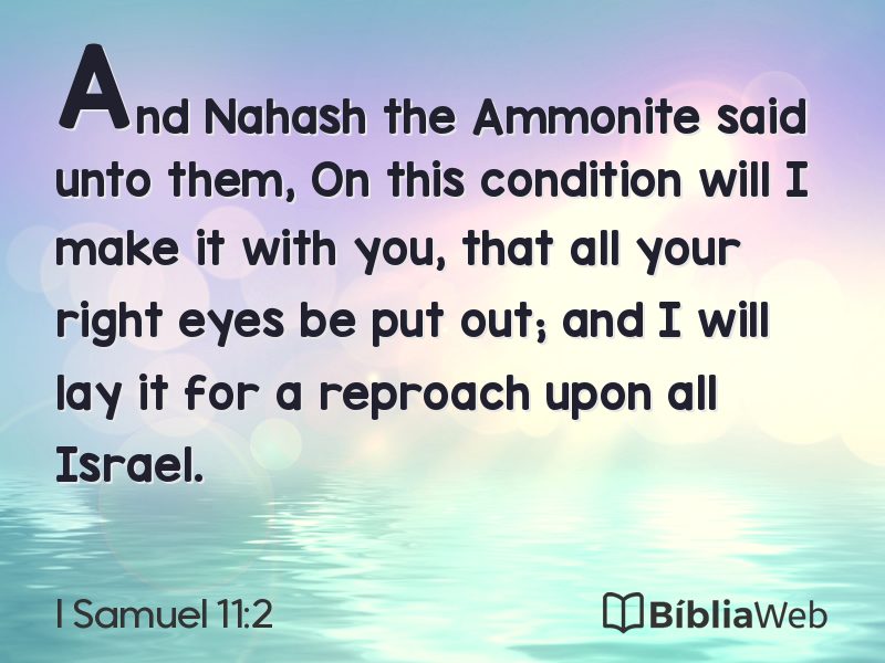 I Samuel 11:2 em imagem para compartilhar