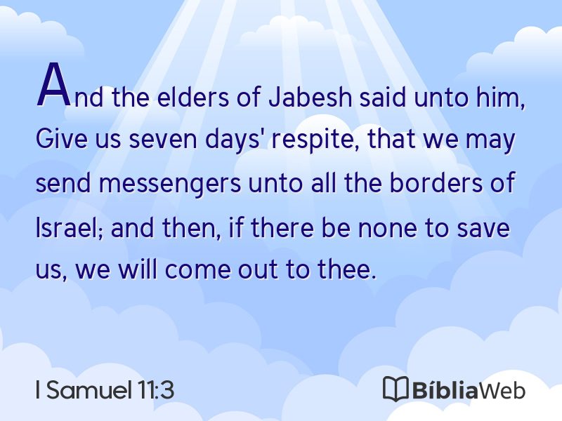 I Samuel 11:3 em imagem para compartilhar