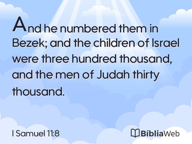 I Samuel 11:8 em imagem para compartilhar