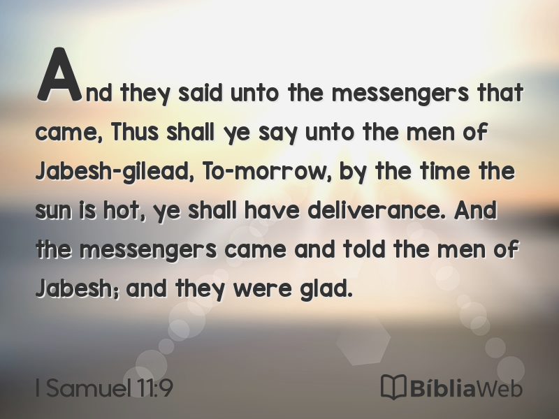I Samuel 11:9 em imagem para compartilhar