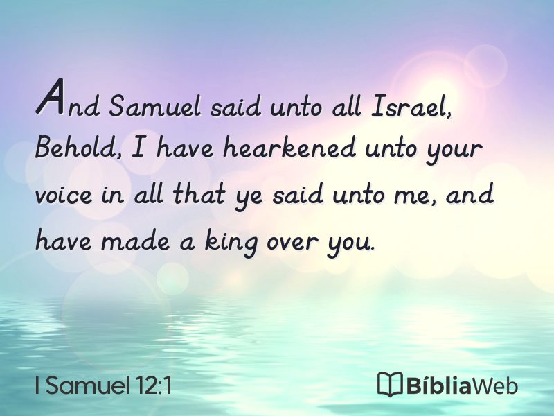 I Samuel 12:1 em imagem para compartilhar