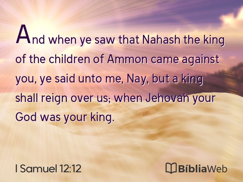 I Samuel 12:12 em imagem para compartilhar