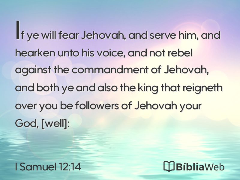 I Samuel 12:14 em imagem para compartilhar