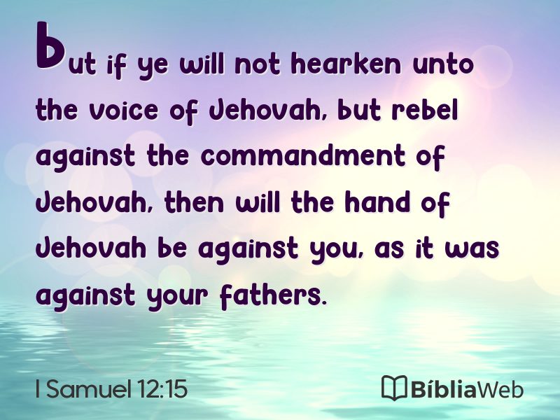 I Samuel 12:15 em imagem para compartilhar