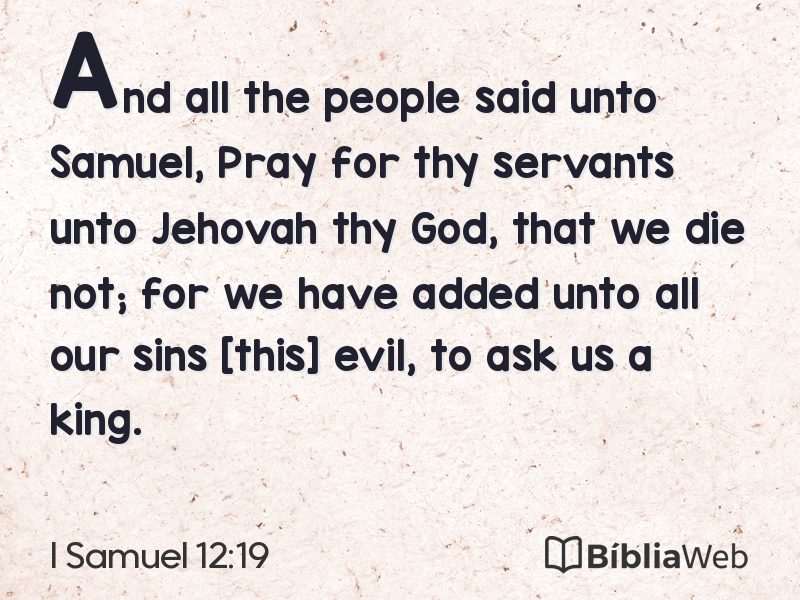 I Samuel 12:19 em imagem para compartilhar