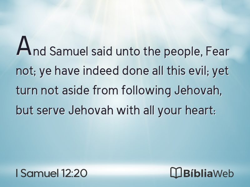 I Samuel 12:20 em imagem para compartilhar
