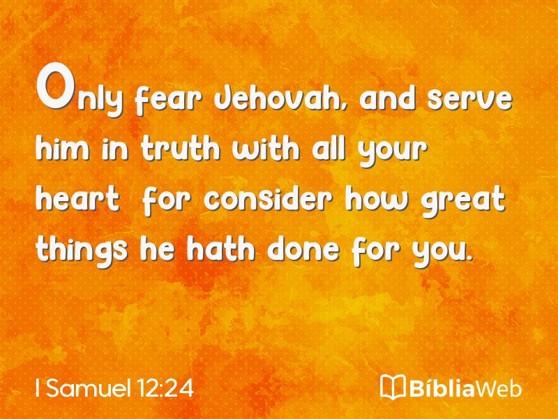 I Samuel 12:24 em imagem para compartilhar