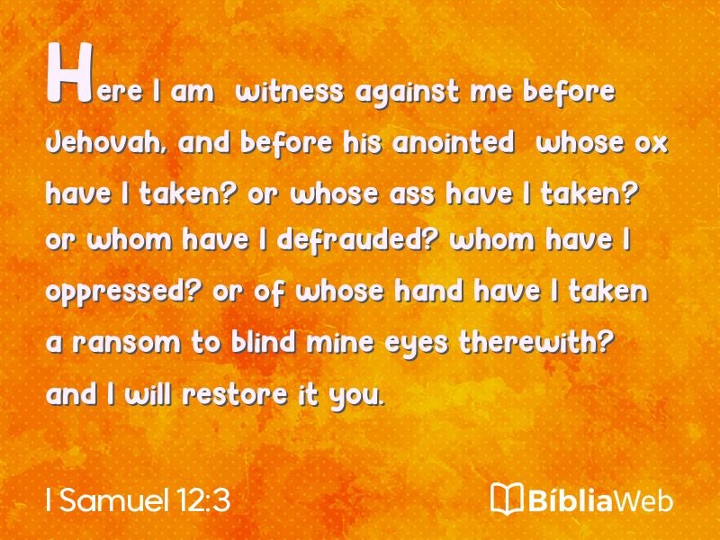I Samuel 12:3 em imagem para compartilhar