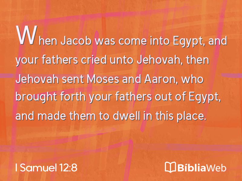 I Samuel 12:8 em imagem para compartilhar