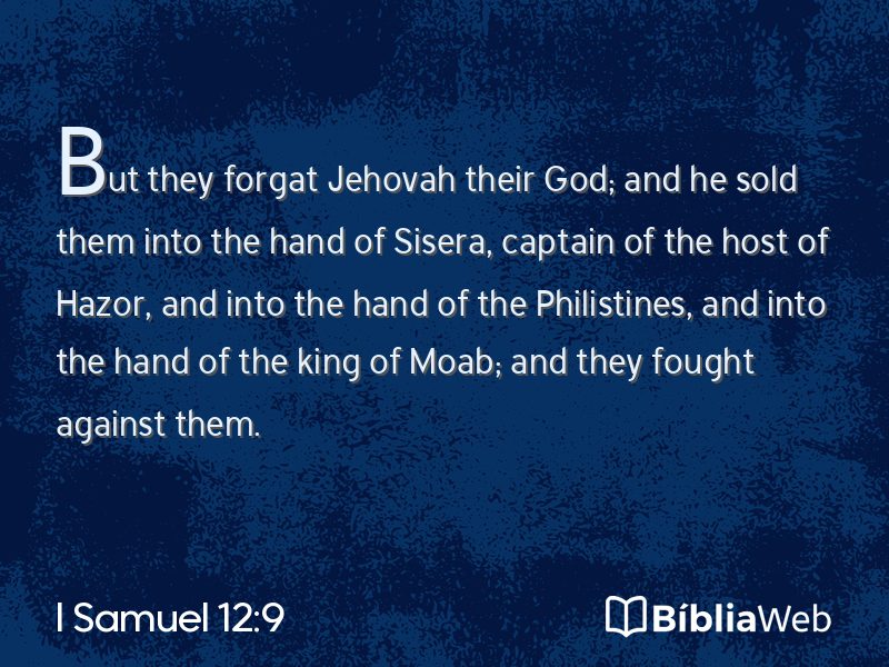 I Samuel 12:9 em imagem para compartilhar