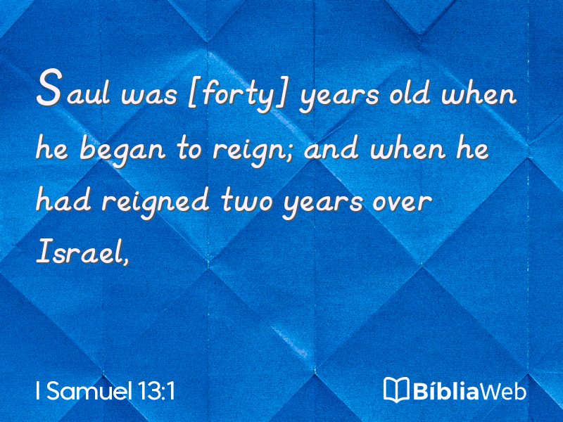 I Samuel 13:1 em imagem para compartilhar