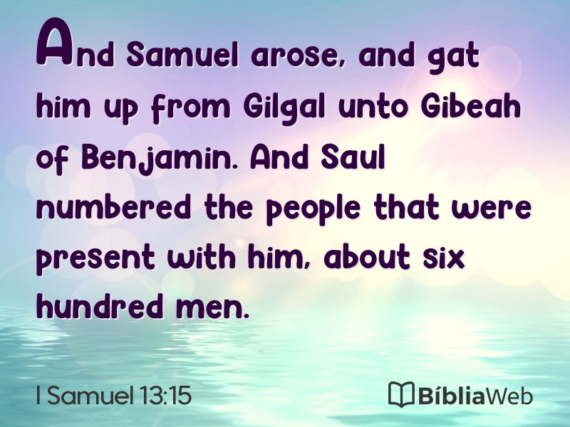 I Samuel 13:15 em imagem para compartilhar