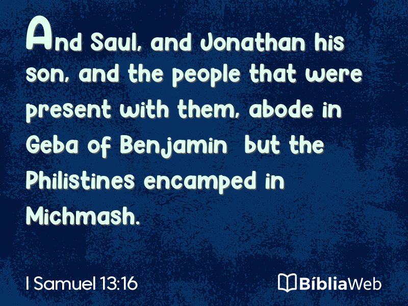 I Samuel 13:16 em imagem para compartilhar