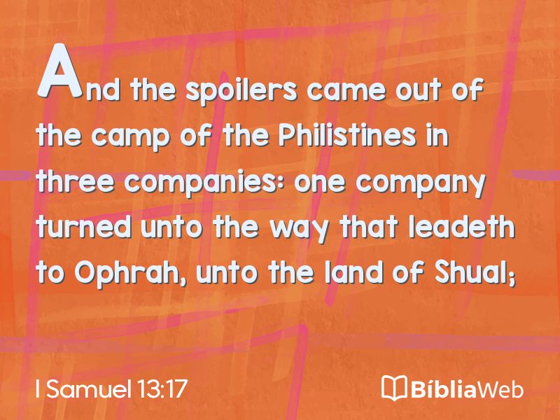 I Samuel 13:17 em imagem para compartilhar