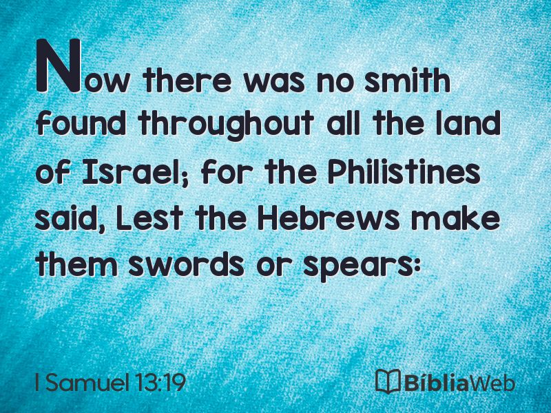 I Samuel 13:19 em imagem para compartilhar