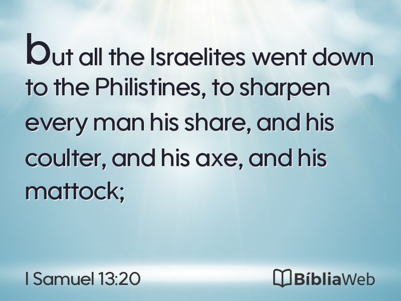 I Samuel 13:20 em imagem para compartilhar