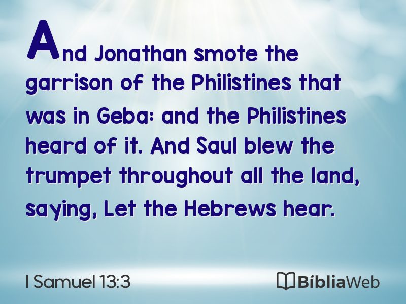 I Samuel 13:3 em imagem para compartilhar