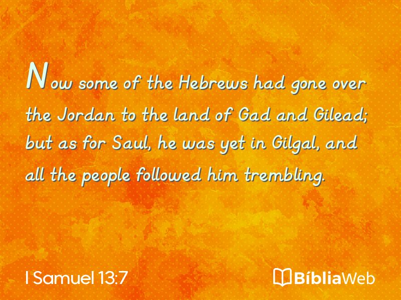 I Samuel 13:7 em imagem para compartilhar