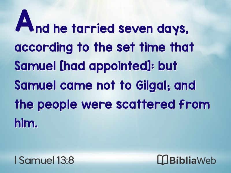 I Samuel 13:8 em imagem para compartilhar