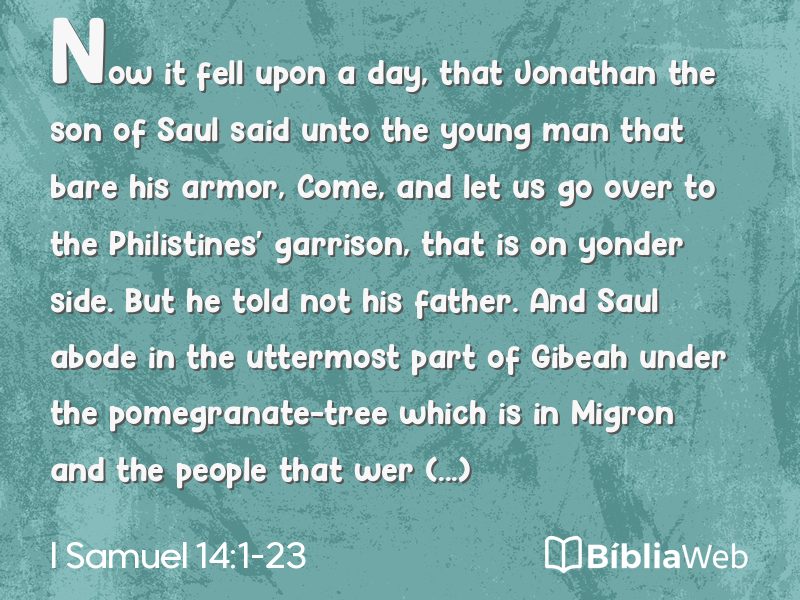 I Samuel 14:1-23 em imagem para compartilhar