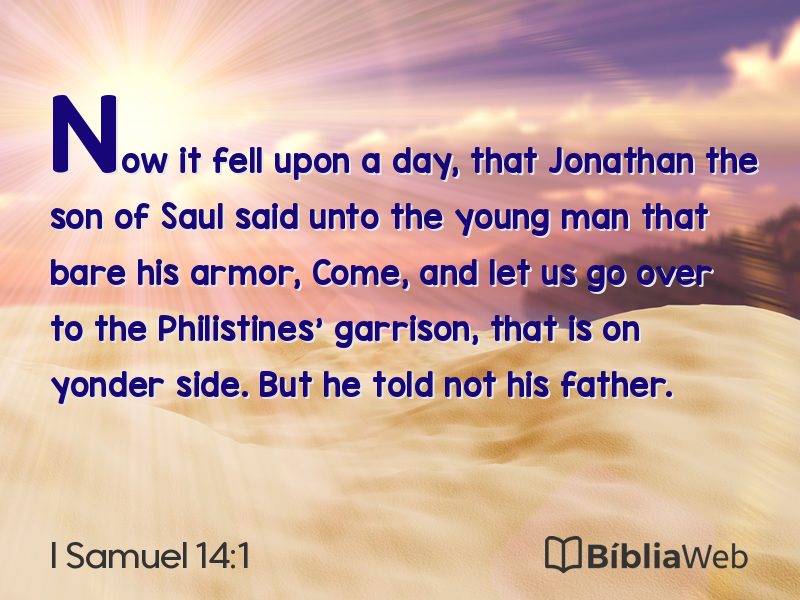 I Samuel 14:1 em imagem para compartilhar