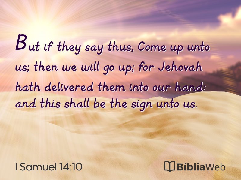 I Samuel 14:10 em imagem para compartilhar