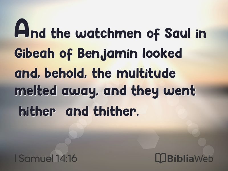 I Samuel 14:16 em imagem para compartilhar