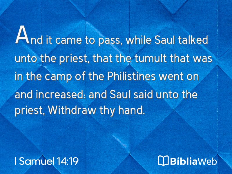 I Samuel 14:19 em imagem para compartilhar