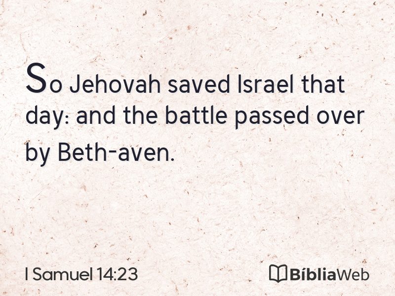 I Samuel 14:23 em imagem para compartilhar