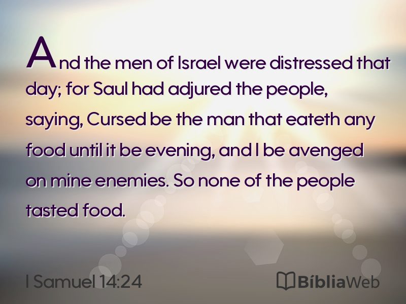 I Samuel 14:24 em imagem para compartilhar