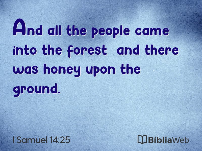 I Samuel 14:25 em imagem para compartilhar