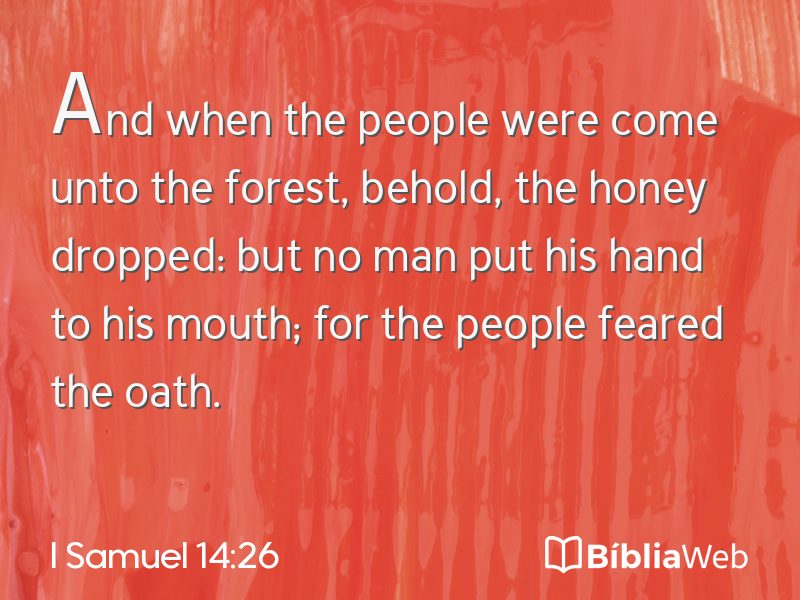 I Samuel 14:26 em imagem para compartilhar