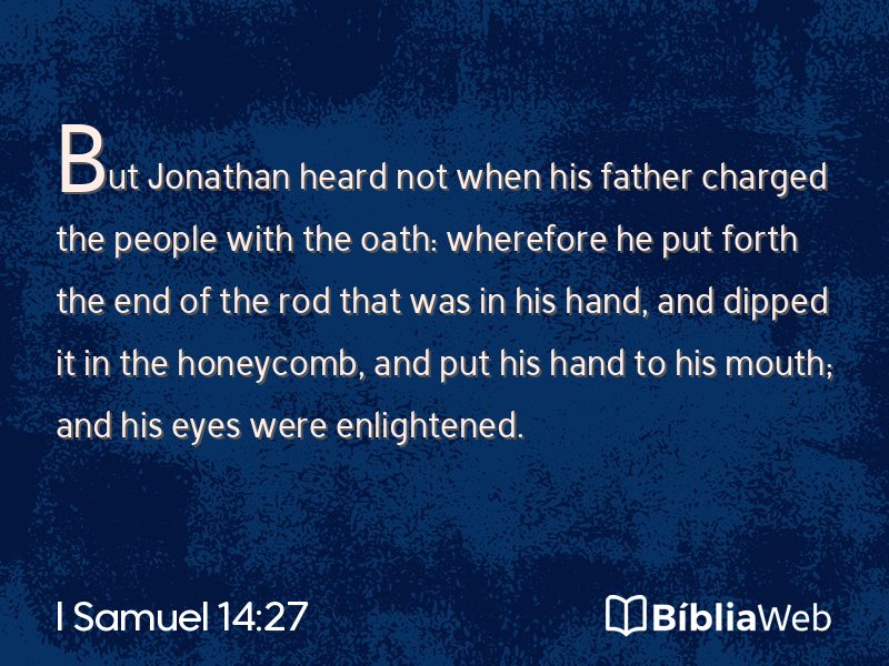 I Samuel 14:27 em imagem para compartilhar