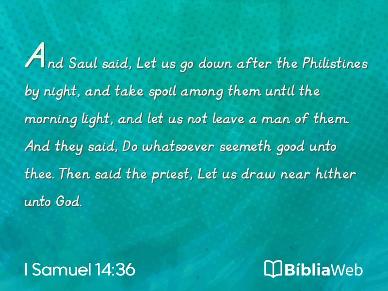 I Samuel 14:36 em imagem para compartilhar