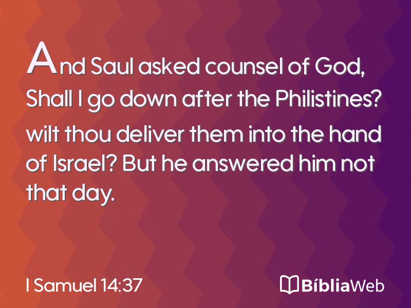 I Samuel 14:37 em imagem para compartilhar