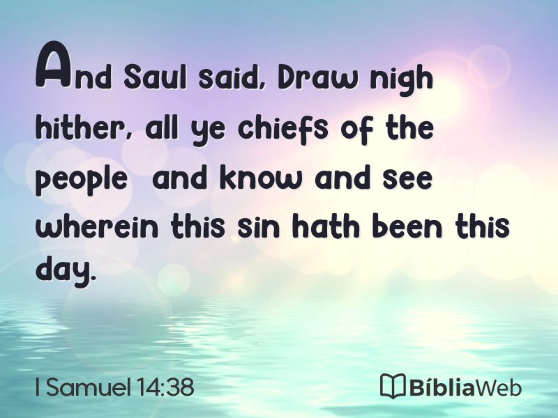 I Samuel 14:38 em imagem para compartilhar