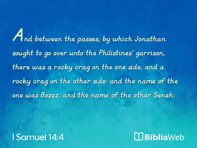 I Samuel 14:4 em imagem para compartilhar