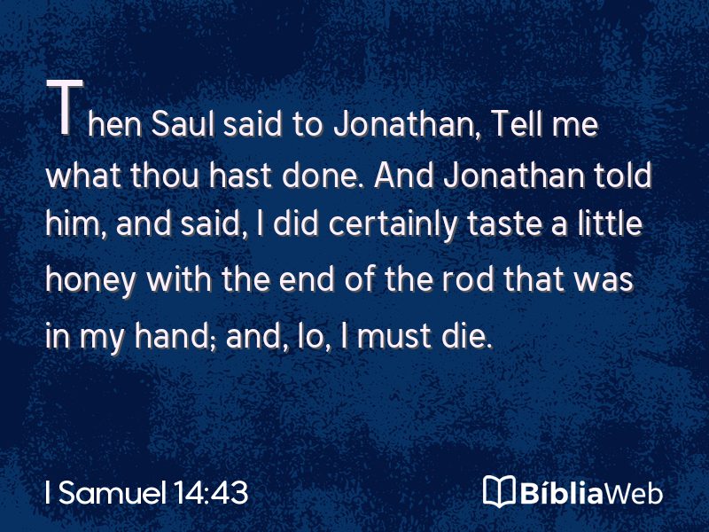 I Samuel 14:43 em imagem para compartilhar