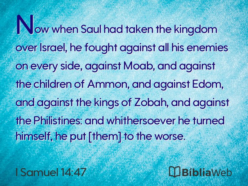 I Samuel 14:47 em imagem para compartilhar