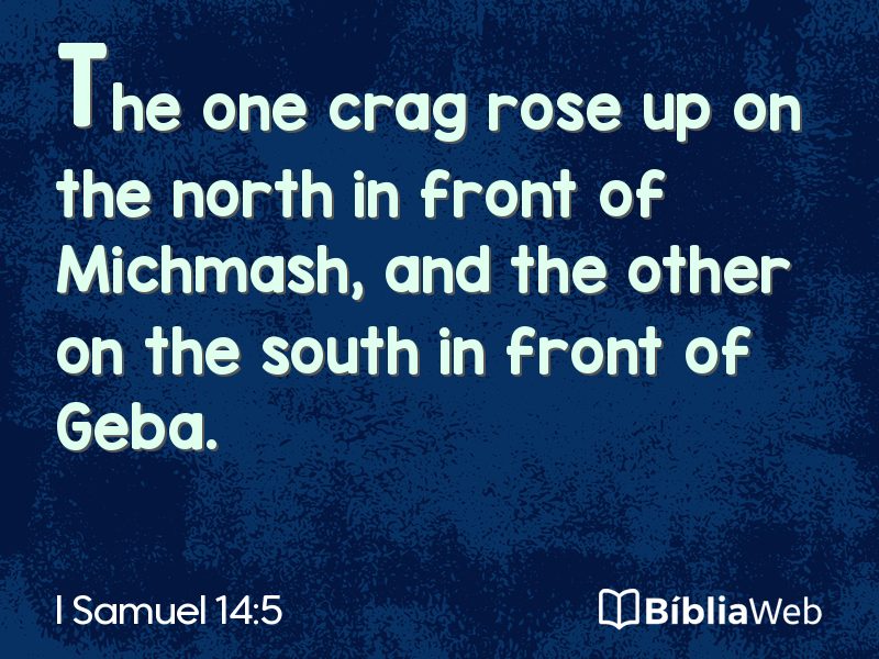 I Samuel 14:5 em imagem para compartilhar